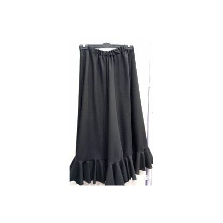 FALDA FLAMENCA VOLANTES NEGRO T-44