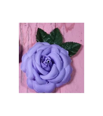 FLOR FLAMENCA AMARMOLADA MALVA 11*11