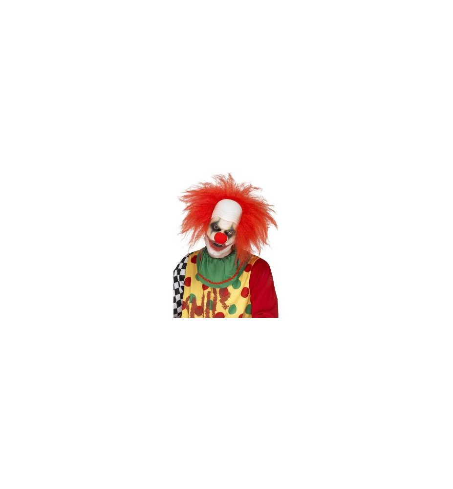 -PELUCA PAYASO DE LUJO ROJA