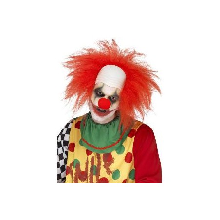 -PELUCA PAYASO DE LUJO ROJA