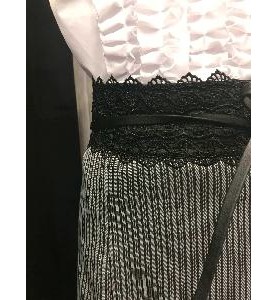 -FAJIN ECOPIEL CON ENCAJE NEGRO