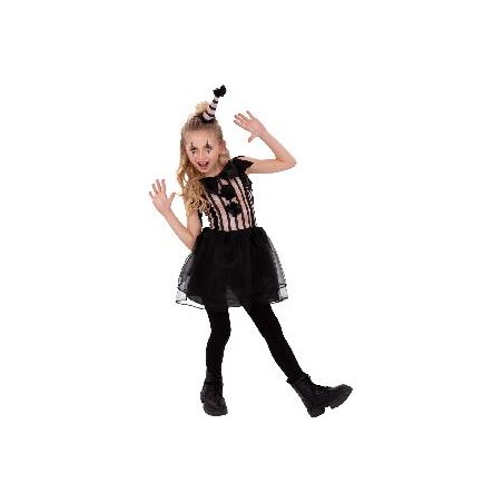 -DISFRAZ PAYASA VINTAGE OSCURO 7-9 AÑOS