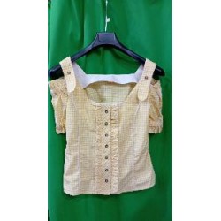 -BLUSA A CUADROS AMARILLOS TIROLESA S