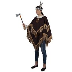 -PONCHO HIPPIE-INDIO ADULTO