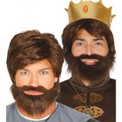 -PELUCA CASTAÑA CON BARBA