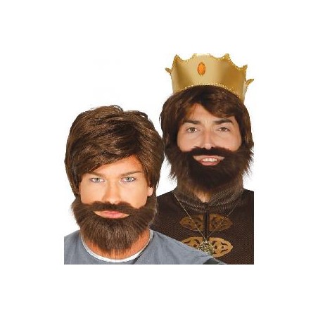-PELUCA CASTAÑA CON BARBA