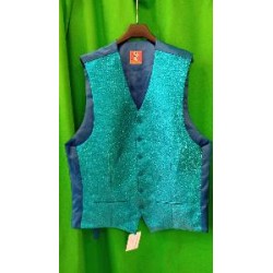 -CHALECO CABALLERO AZUL CON BRILLOS 52
