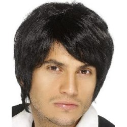 -PELUCA DE BOY BAND NEGRA