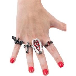 -ANILLOS DE VAMPIRO GÓTICO SURTIDOS