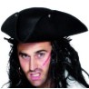 -SOMBRERO TRICORNIO PIRATA NEGRO