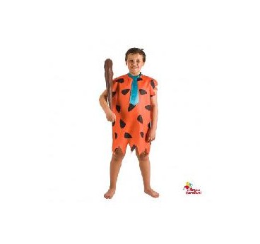 -DISFRAZ CAVERNICOLA NARANJA 6-7