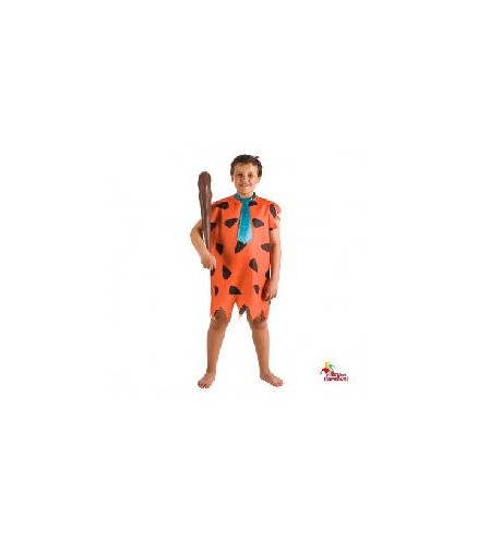 -DISFRAZ CAVERNICOLA NARANJA 6-7