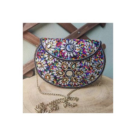 -BOLSO CAMPERO RIGIDO CON PEDRERIA