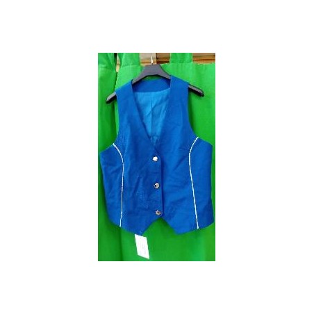 -CHALECO AZUL MUJER CON CORDON PLATEADO XS