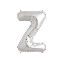 -GLOBO PLATA LETRA "Z" 86 CM