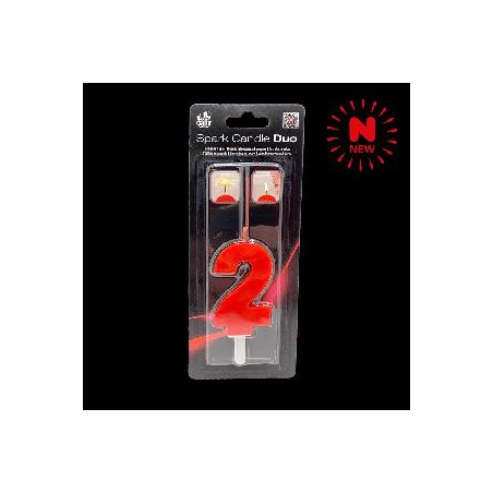 2 DUO BENGALA Y VELA ROJO