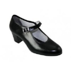 -ZAPATO FLAMENCO NEGRO HEBILLA 38