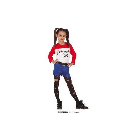 -DISFRAZ SUPERVILLANA HARLEY 7-9 AÑOS