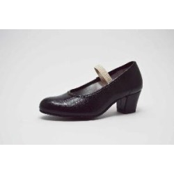 -ZAPATO FLAMENCO NEGRO HEBILLA 29