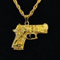 -OLLAR DORADO CON COLGANTE PISTOLA