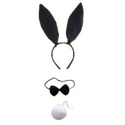 CONJUNTO DIADEMA PAJARITA Y COLA CONEJO