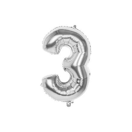 -GLOBO FOIL NUMERO 3 DE 45 CM