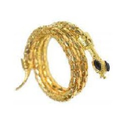 -BRAZALETE METAL DORADO CON ESCAMA Y CABEZA SERPIENTE