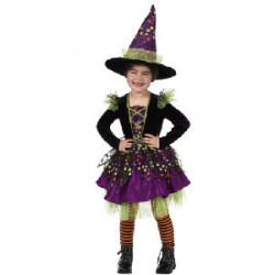 -DISFRAZ BRUJA PUNTITOS 2-3 AÑOS