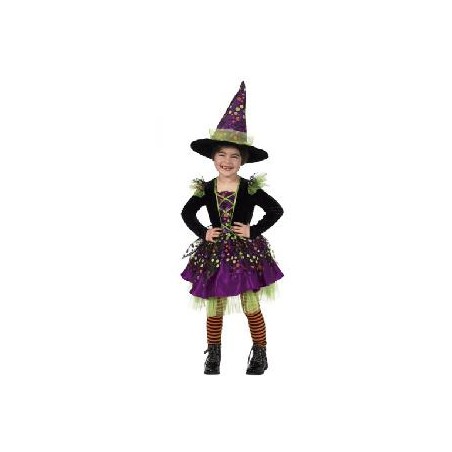 -DISFRAZ BRUJA PUNTITOS 2-3 AÑOS