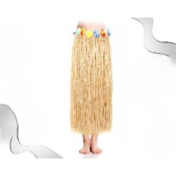 FALDA HAWAIANA ADULTO NATURAL 80 CM