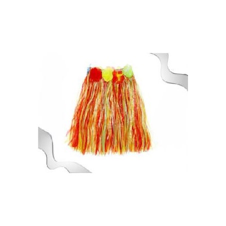 -FALDA HAWAIANA ADULTO MULTICOLOR 60CM