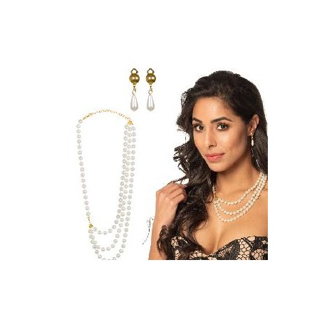 -CONJUNTO DE JOYAS DE PERLAS