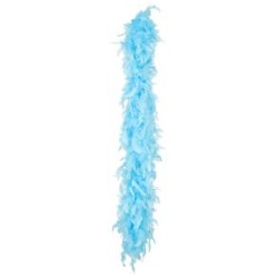 -BOA DE PLUMAS AZUL TURQUESA 180 CM
