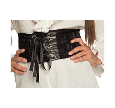 -CORSET BROCADO NEGRO M-L