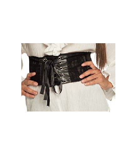 -CORSET BROCADO NEGRO M-L