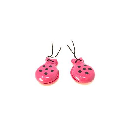 -CASTAÑUELAS ROSA LUNAR NEGRO