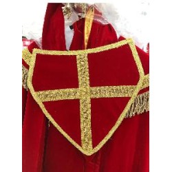 -SOMBRERO MITRA OBISPO ROJO LUJO