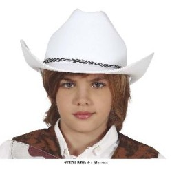 SOMBRERO VAQUERO FIELTRO BLANCO INFANTIL