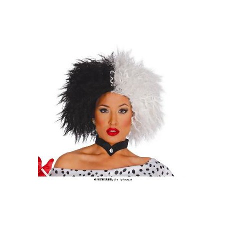 -PELUCA BLANCA Y NEGRA