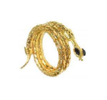 -BRAZALETE METAL DORADO CON ESCAMA Y CABEZA SERPIENTE