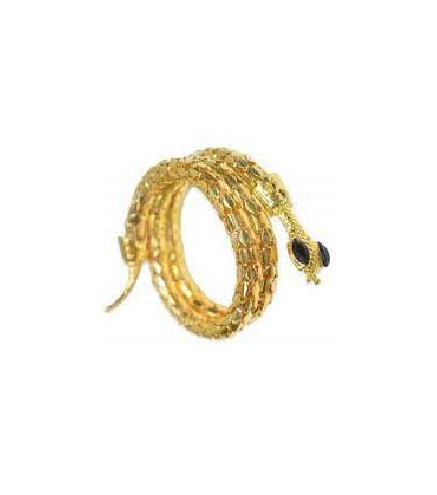 -BRAZALETE METAL DORADO CON ESCAMA Y CABEZA SERPIENTE