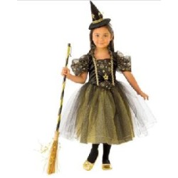 -DISFRAZ BRUJA ESTRELLITAS 8-10 AÑOS
