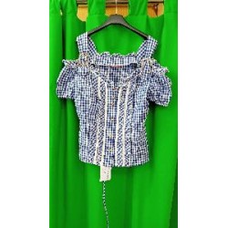 -BLUSA A CUADROS AZUL TIROLESA S