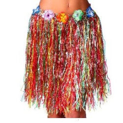 -FALDA HAWAIANA MULTICOLOR FLORES CINTURA 60CM