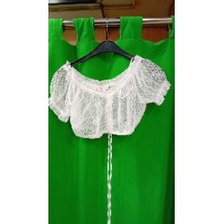 -BLUSA TOP ENCAJE BLANCA TIROLESA 36