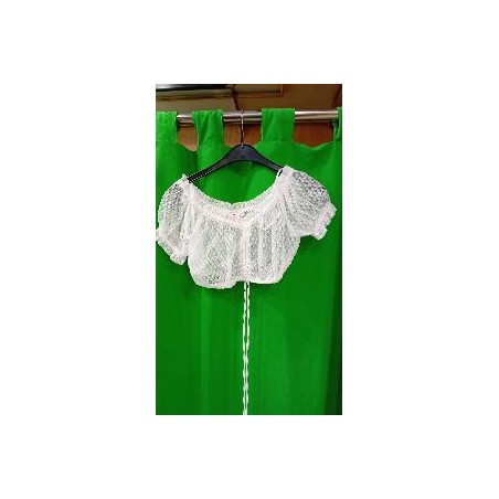 -BLUSA TOP ENCAJE BLANCA TIROLESA 36