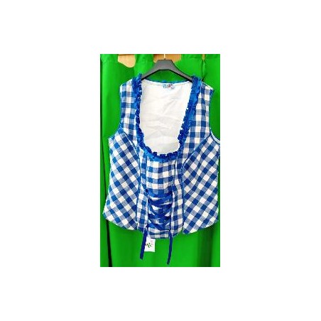 -BLUSA A CUADROS AZUL TIROLESA XL