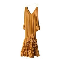 -VESTIDO NARDO VOLANTES NARANJA 38