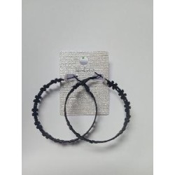 PENDIENTES ARO METAL NEGRO