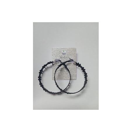 PENDIENTES ARO METAL NEGRO